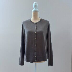 Ann Taylor Cardigan Size L, Long Sleeve, Stone/Taupe Color NWT